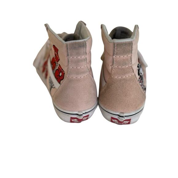 Vans Sk8-Hi Disney Mickey Minnie Mouse Pink Suede Sneakers Women’s 7.5 Rare - Picture 3 of 12